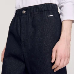 Homme SANDRO Bermuda En Denim Brut