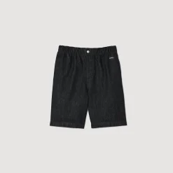 Homme SANDRO Bermuda En Denim Brut