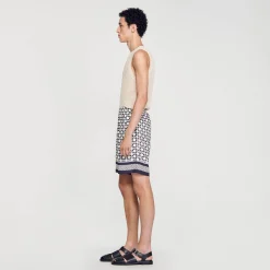 Homme SANDRO Bermuda Imprimé Square Cross