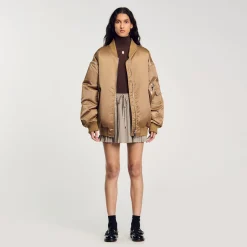 Femme SANDRO Blouson Bomber Satiné
