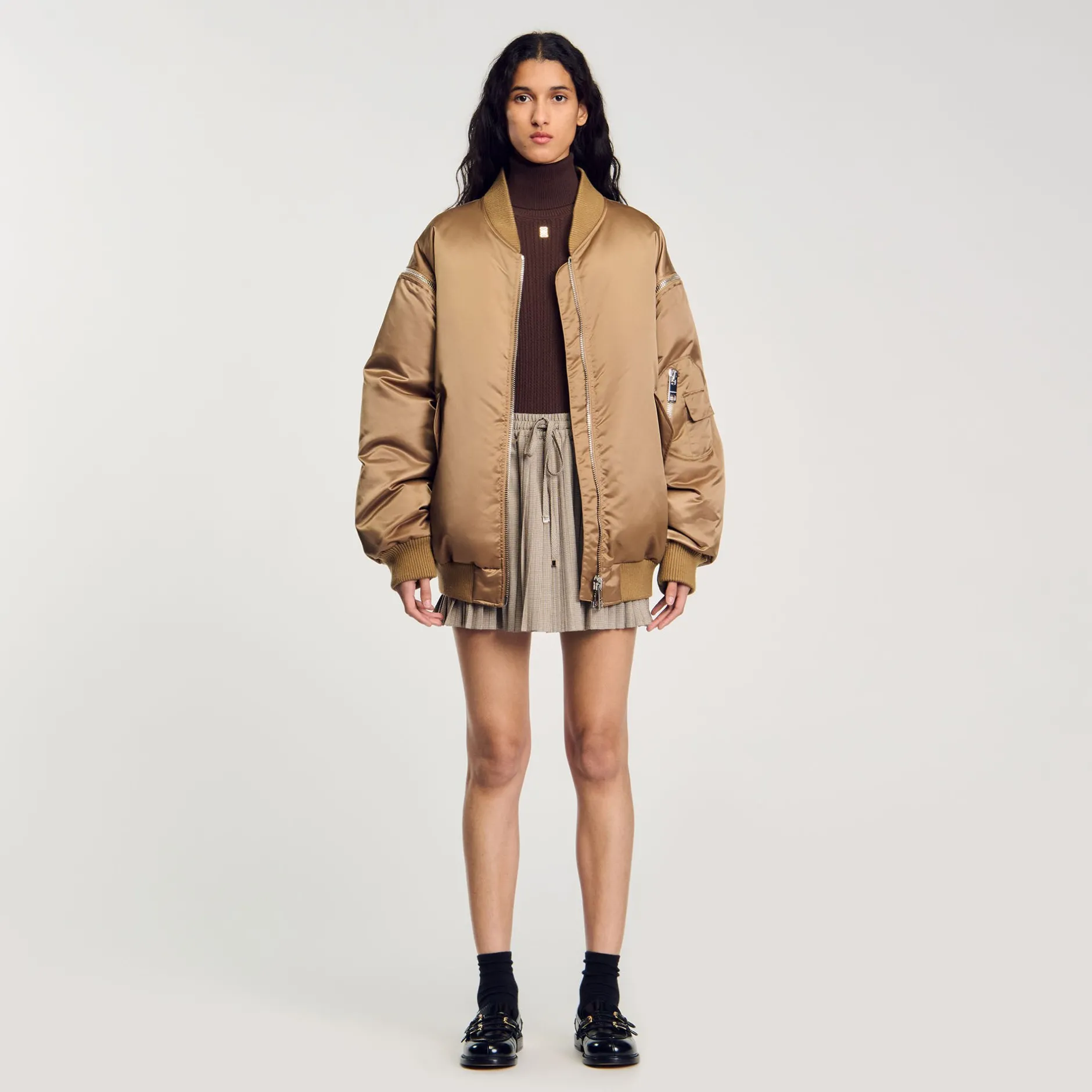 Femme SANDRO Blouson Bomber Satiné