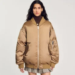 Femme SANDRO Blouson Bomber Satiné