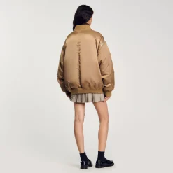 Femme SANDRO Blouson Bomber Satiné