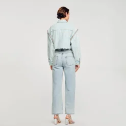 Femme SANDRO Blouson Court En Denim