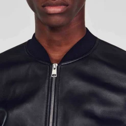 Homme SANDRO Blouson En Cuir