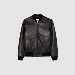 Homme SANDRO Blouson En Cuir