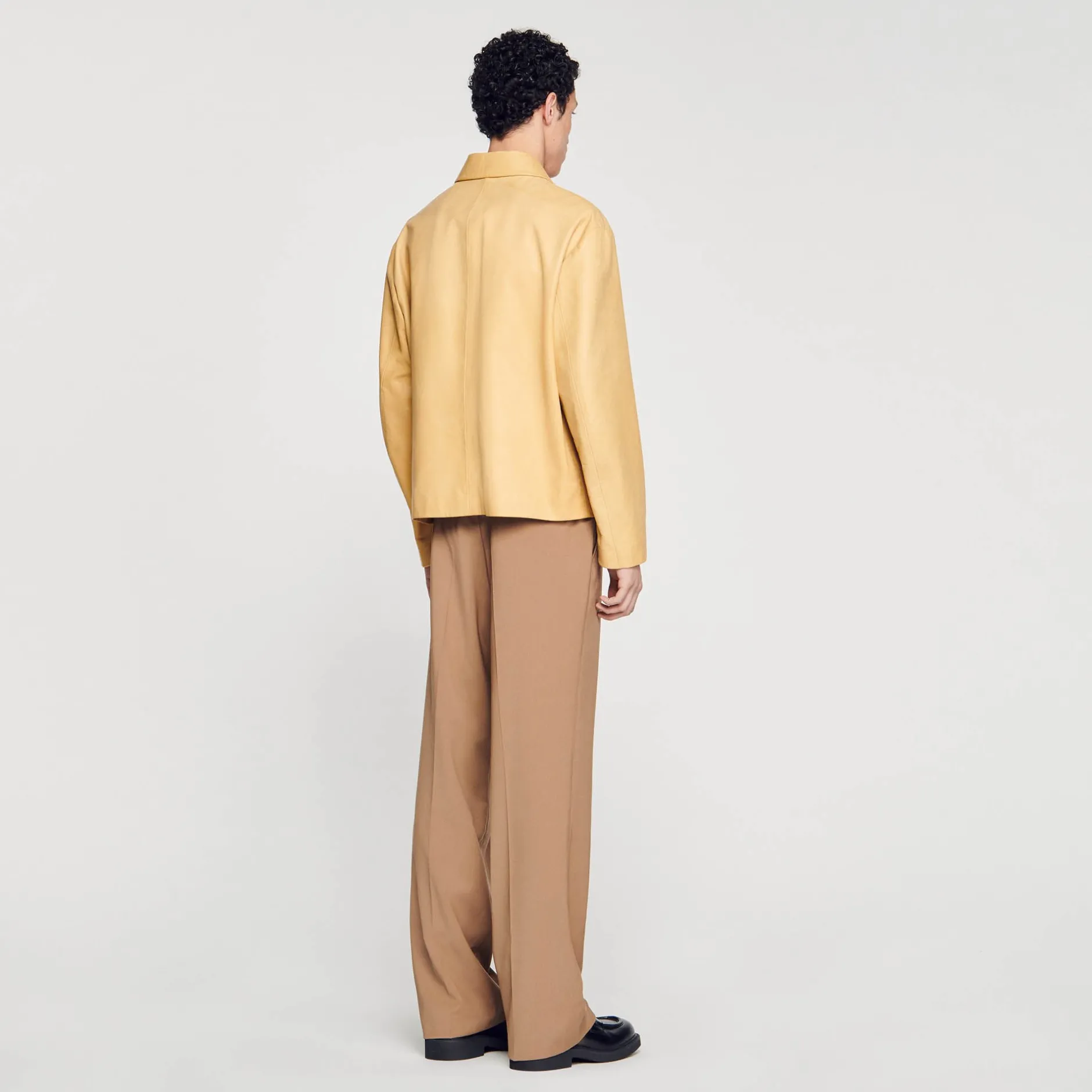 Homme SANDRO Blouson En Cuir