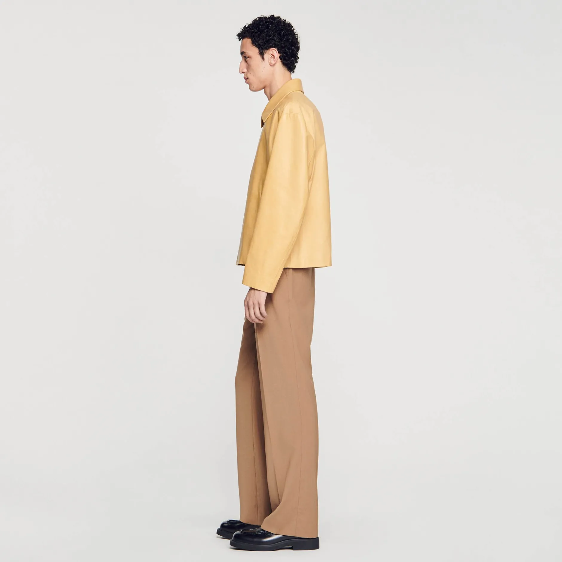 Homme SANDRO Blouson En Cuir