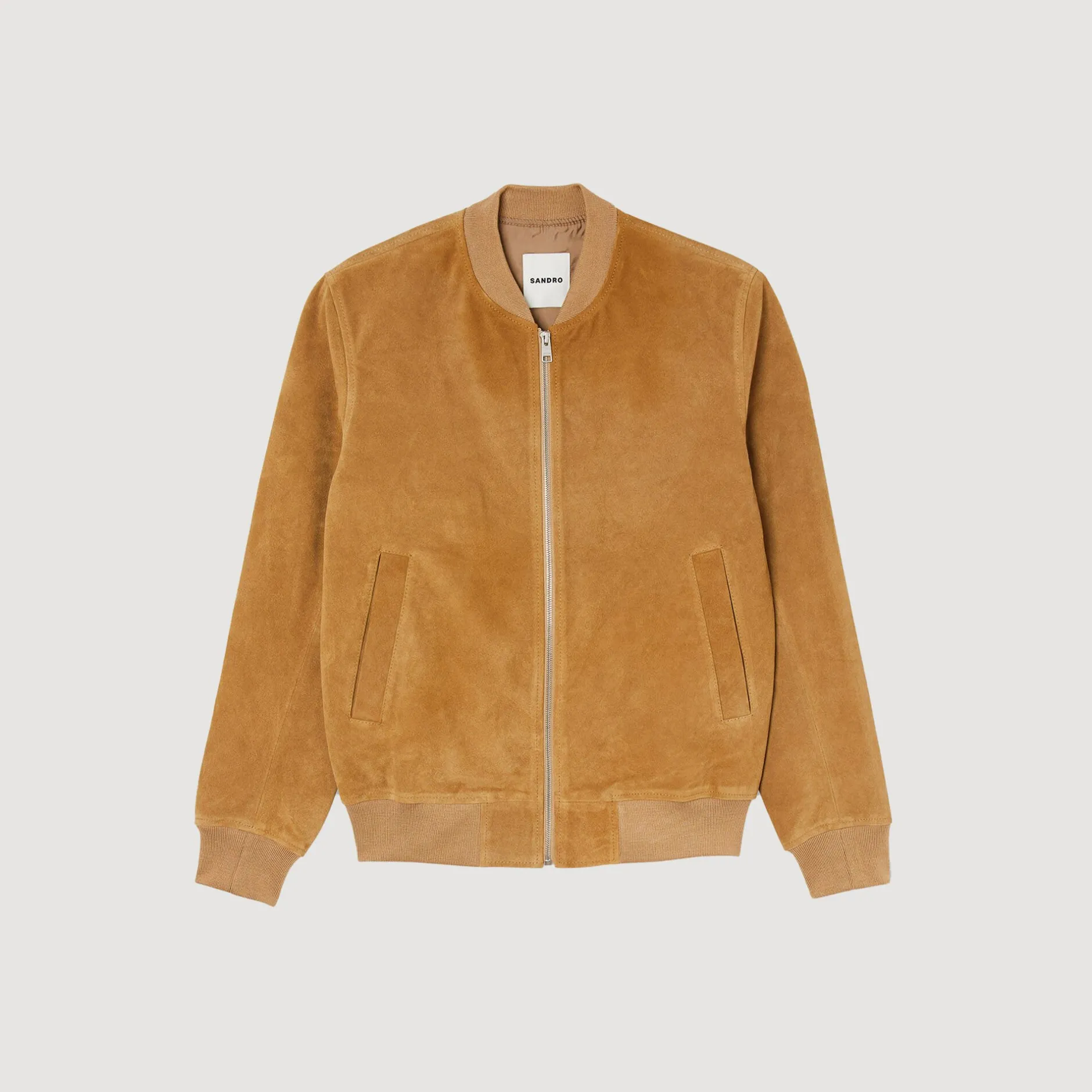 Homme SANDRO Blouson En Cuir Suédé