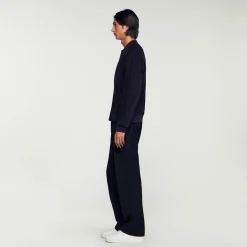 Homme SANDRO Blouson En Cuir Suédé