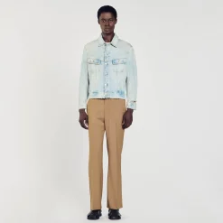 Homme SANDRO Blouson En Délavé