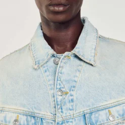 Homme SANDRO Blouson En Délavé