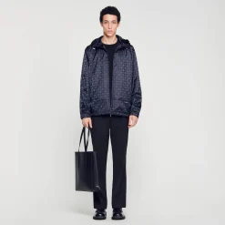 Homme SANDRO Blouson En Nylon Square Cross