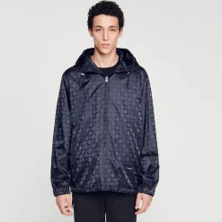 Homme SANDRO Blouson En Nylon Square Cross