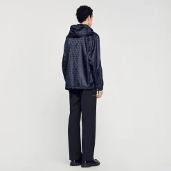 Homme SANDRO Blouson En Nylon Square Cross