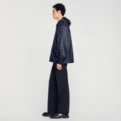 Homme SANDRO Blouson En Nylon Square Cross