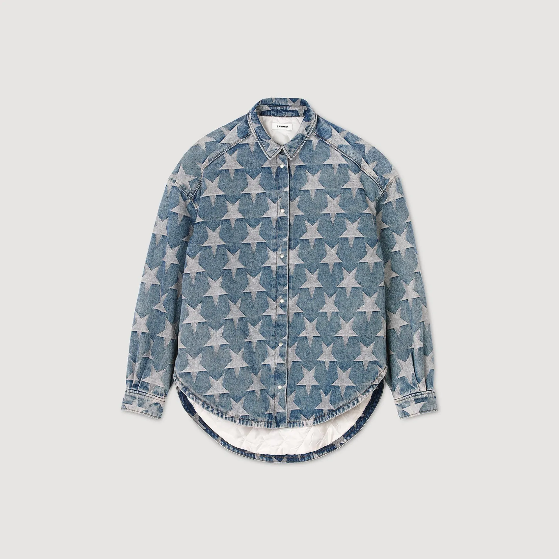 Femme SANDRO Blouson Surchemise En Jean étoiles