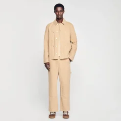 Homme SANDRO Blouson Worker En Denim