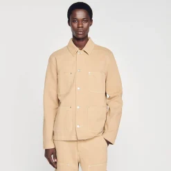 Homme SANDRO Blouson Worker En Denim