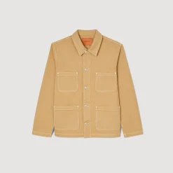 Homme SANDRO Blouson Worker En Denim