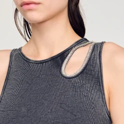 Femme SANDRO Body à épaule Strassée