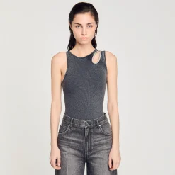 Femme SANDRO Body à épaule Strassée