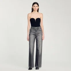 Femme SANDRO Body Bustier En Maille