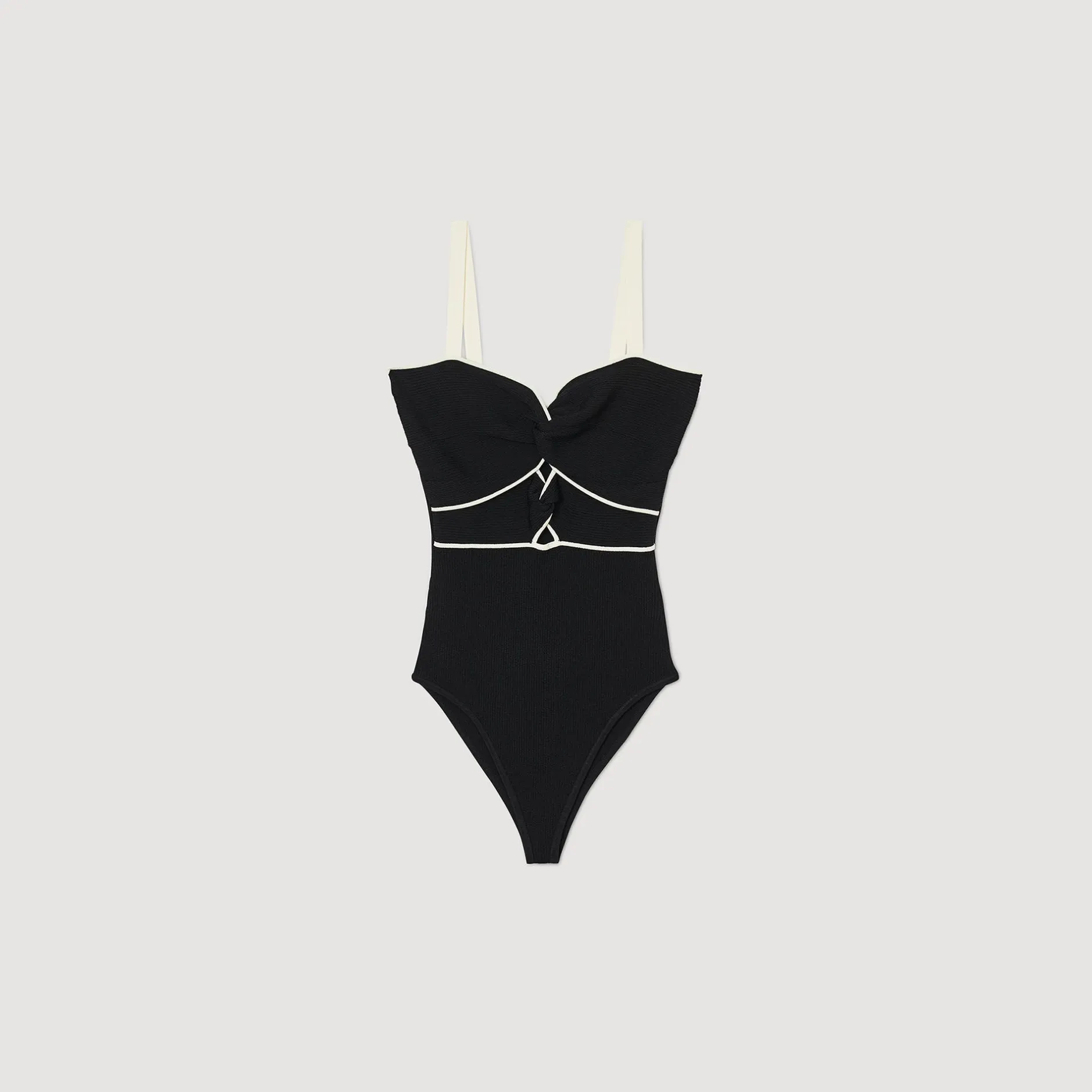 Femme SANDRO Body En Maille Bicolore