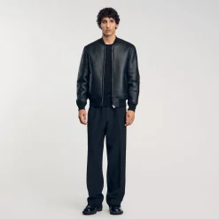 Homme SANDRO Bomber En Shearling