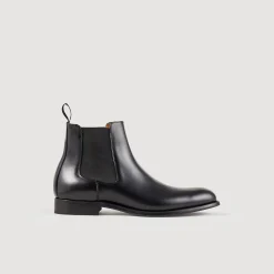 Homme SANDRO Bottines Chelsea En Cuir