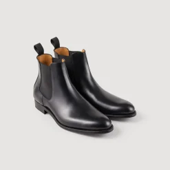 Homme SANDRO Bottines Chelsea En Cuir