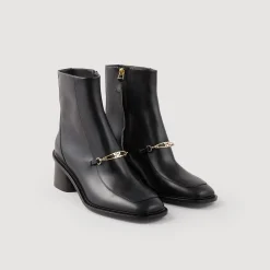 Femme SANDRO Bottines En Cuir