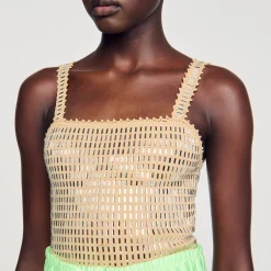Femme SANDRO Brassière à Strass