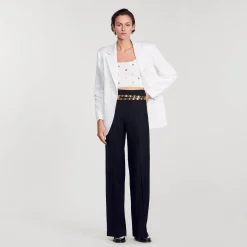 Femme SANDRO Brassière En Maille Ornée De Charms