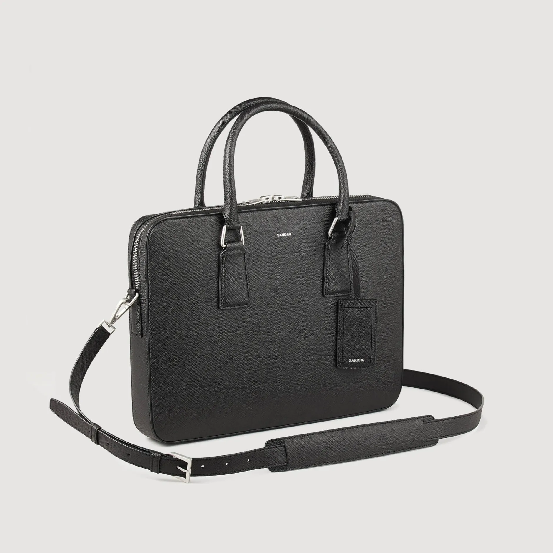 Homme SANDRO Briefcase Slim En Cuir Reconstitué