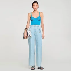Femme SANDRO Bustier à Strass Coquillages