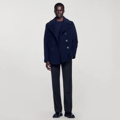 Homme SANDRO Caban En Laine