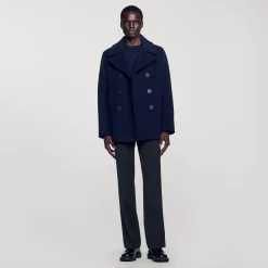 Homme SANDRO Caban En Laine