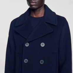 Homme SANDRO Caban En Laine