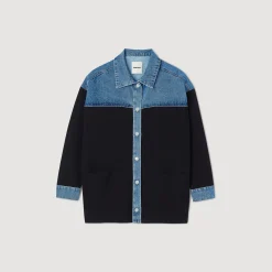 Femme SANDRO Cardicoat Bi-matière Esprit Veste