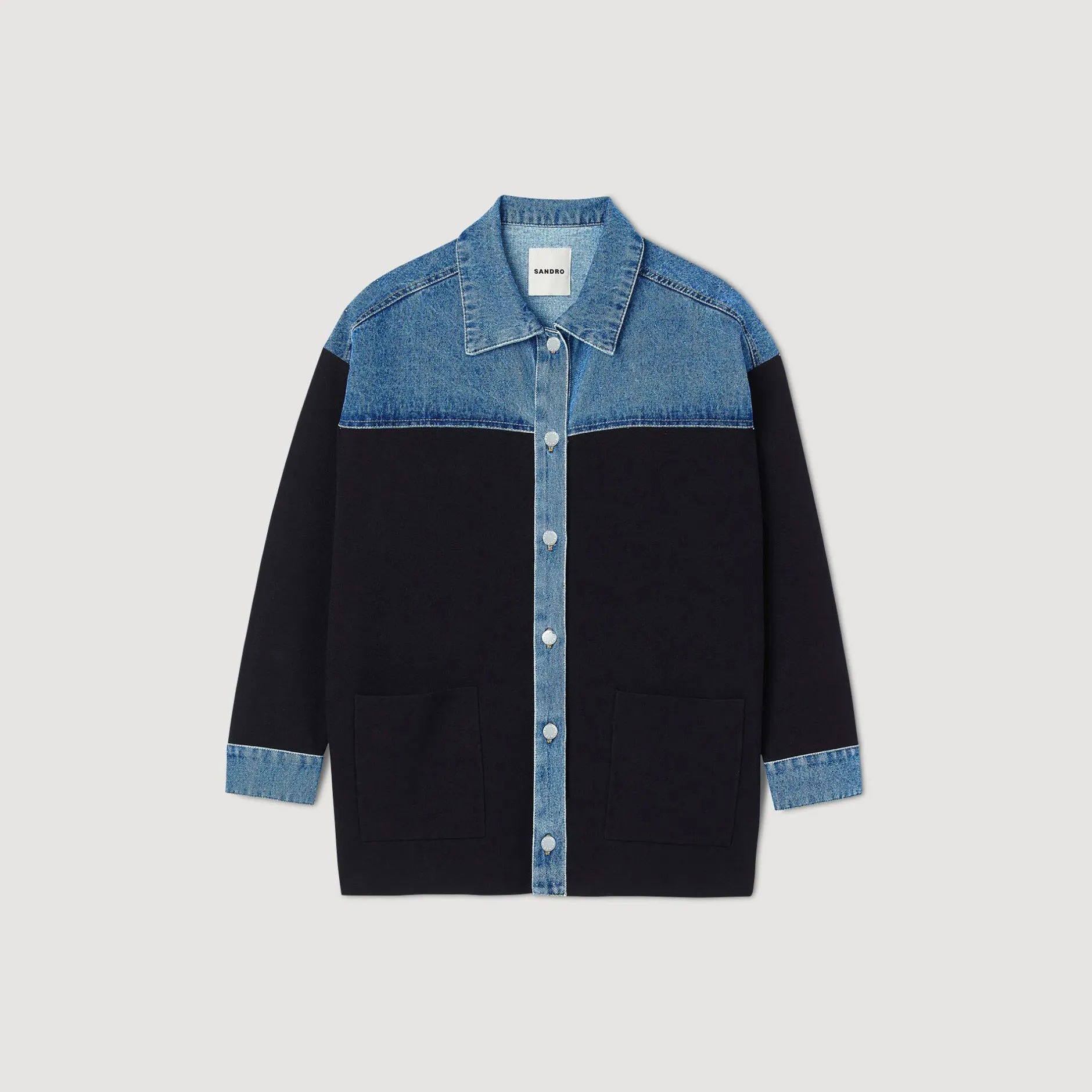 Femme SANDRO Cardicoat Bi-matière Esprit Veste