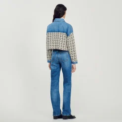 Femme SANDRO Cardicoat Court En Denim
