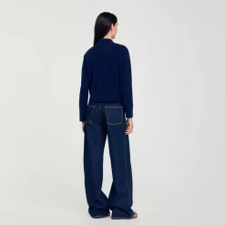 Femme SANDRO Cardicoat En Maille