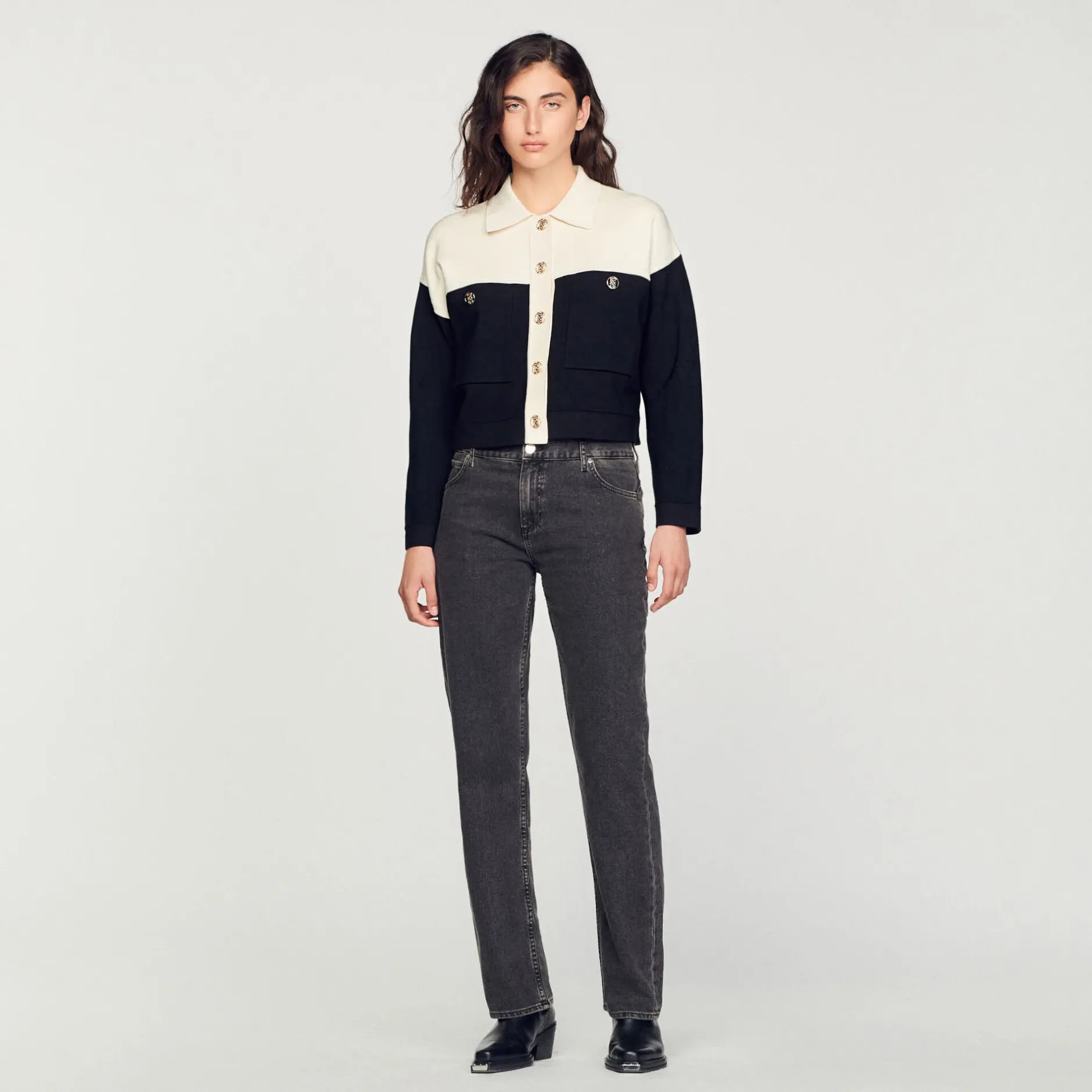 Femme SANDRO Cardicoat En Viscose Certifiée