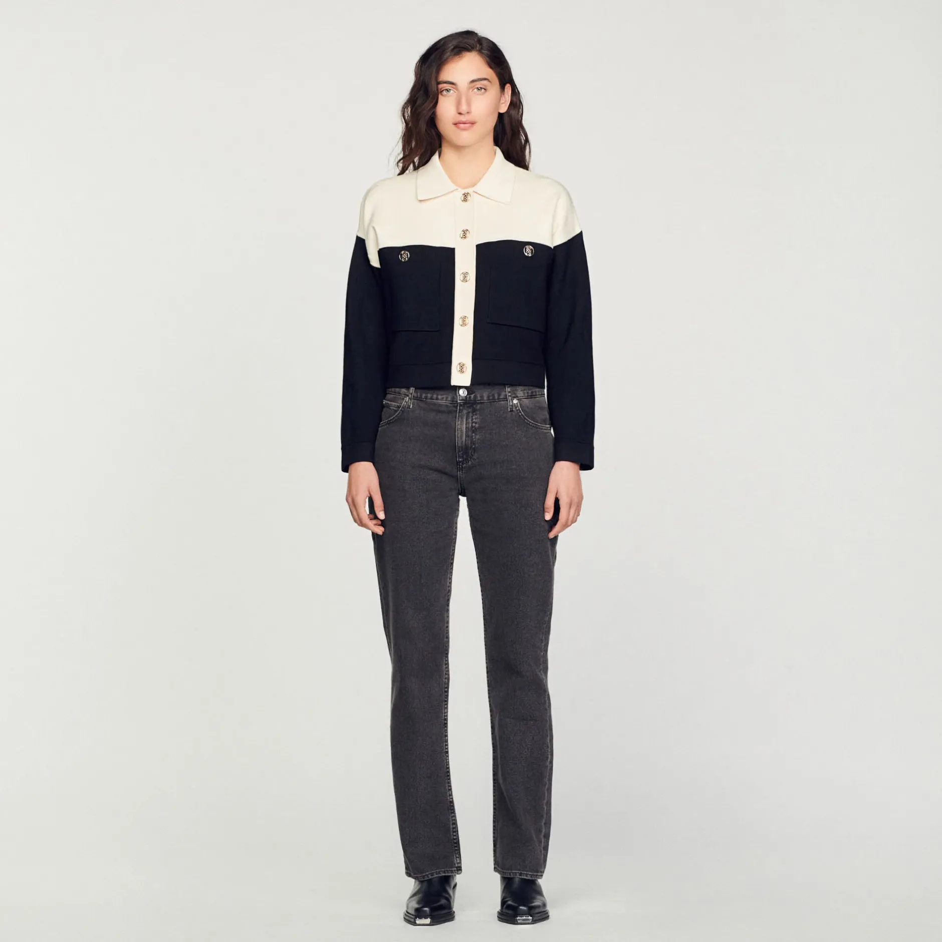 Femme SANDRO Cardicoat En Viscose Certifiée