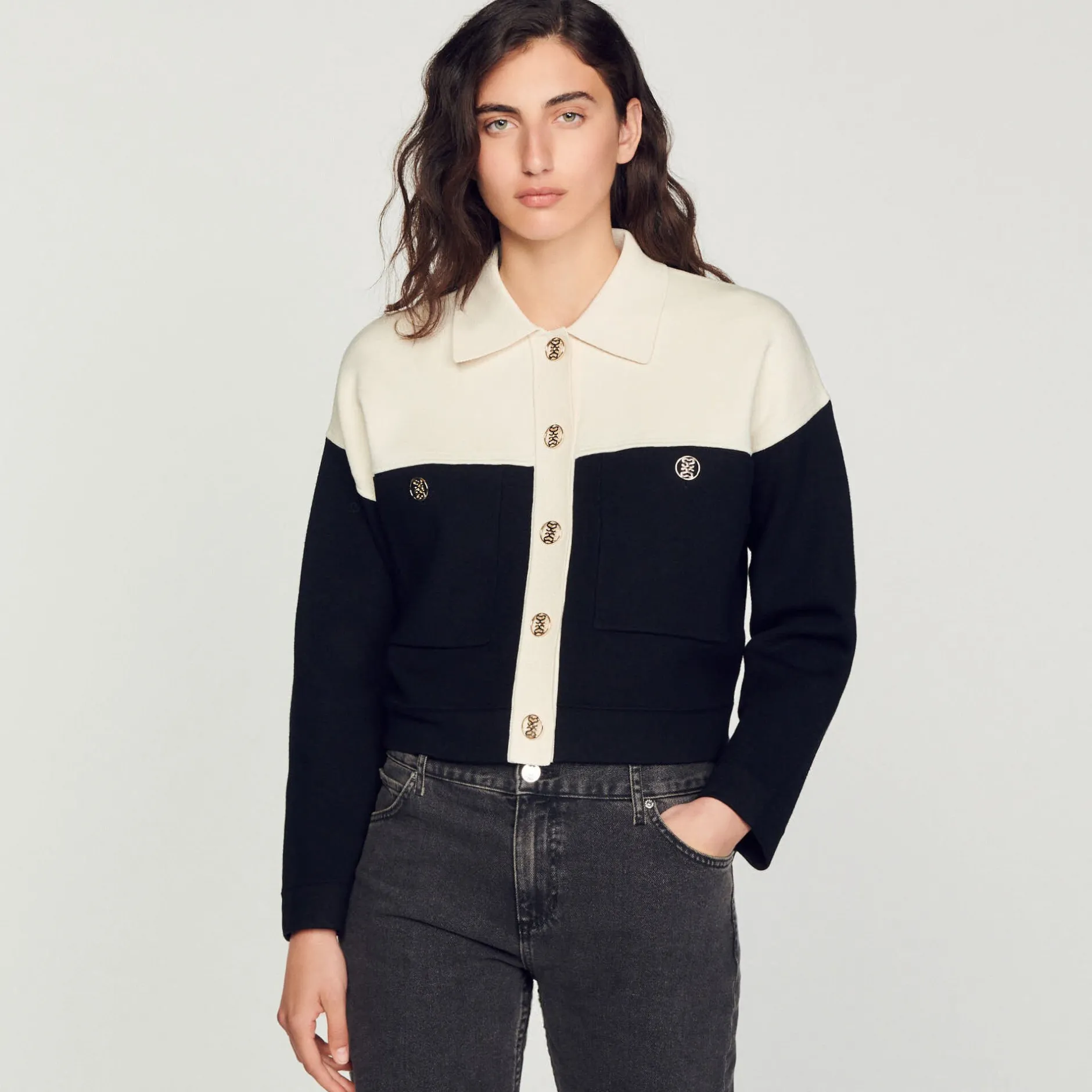 Femme SANDRO Cardicoat En Viscose Certifiée
