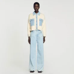 Femme SANDRO Cardicoat Oversize Bimatières