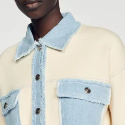 Femme SANDRO Cardicoat Oversize Bimatières