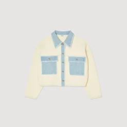Femme SANDRO Cardicoat Oversize Bimatières