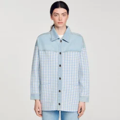 Femme SANDRO Cardicoat Pied-de-poule